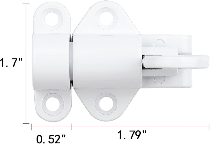 6 Packs Self-Closing Latches，White Spring Door Lock，Resilient Bolt Latch - Image 2