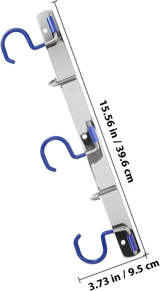 BESPORTBLE Stainless Steel Wall-Mounted Mop Holder and Multi-Function Storage - Image 2