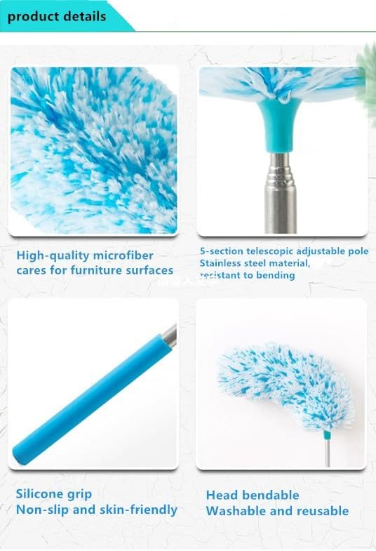 3 Pcs, Hand Microfibre Cleaning Tool Extendable s - Image 3