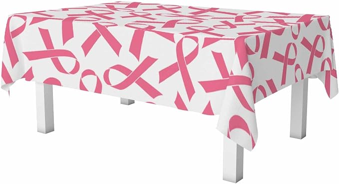 Pink Ribbon Table Cloth 52x70 Cancer Medical Awareness Rectangular Tablecloth - Image 6