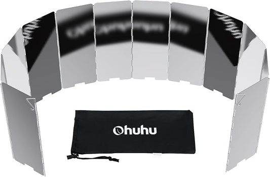 Camp Stove Windscreen, Ohuhu Camping Stove Windscreen 8/10/12 Plates Aluminum by Ohuhu
