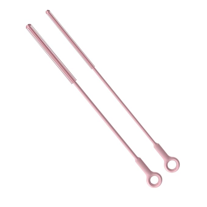 Reusable Silicone Straw Cleaner Brush Set, Flexible&Bendable Design, Dishwasher by Leucite