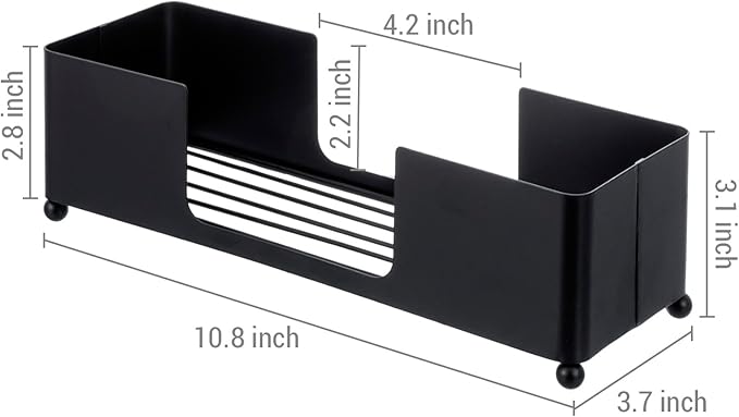MyGift Modern Matte Black Metal Tabletop Paper Hand Towel Holder, Commercial - Image 5