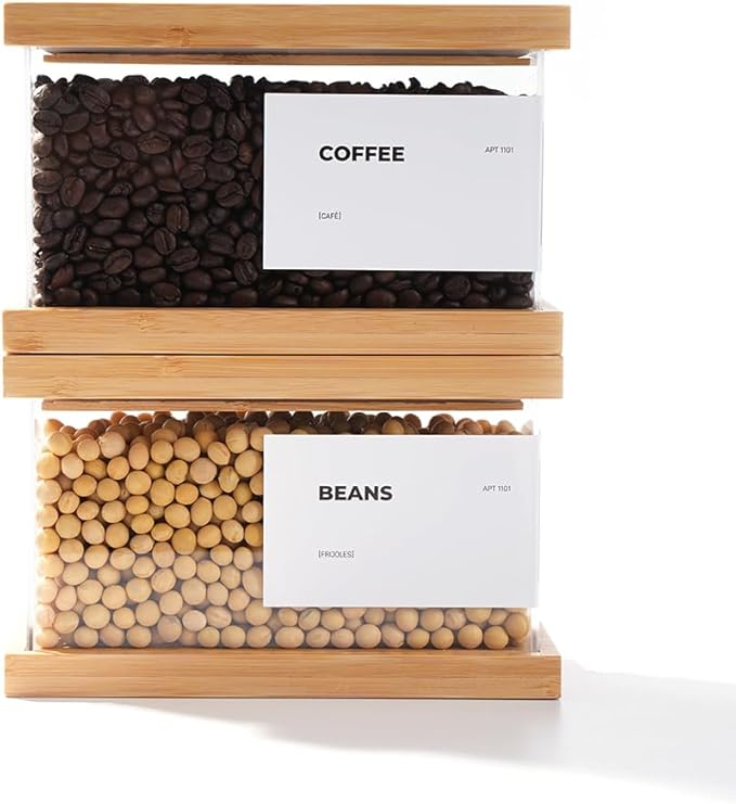 Bamboo Food Dispenser | Kitchen Organizers and Storage | Airtight Pantry by Unknown