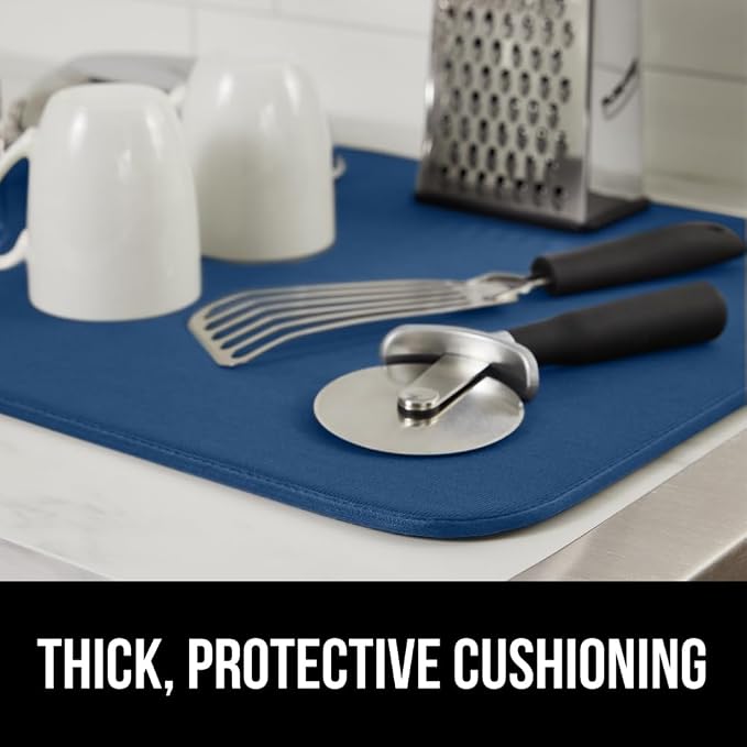 GORILLA GRIP Ultra Water Absorbent Microfiber Dish Drying Mat, Quick Dry Thick - Image 7