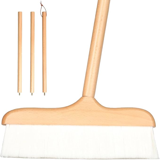 Gloffer Indoor Wood Wool Broom, Ultra Soft Bristles Broom - Image 2