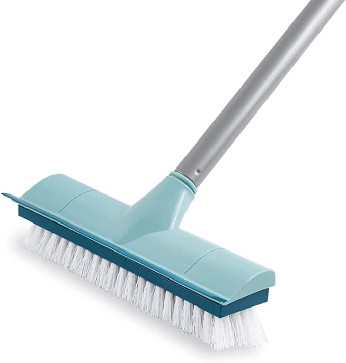 BOOMJOY Floor Scrub Brush with Long Handle, 2 in 1 Scrape and Brush, Stiff by BOOMJOY