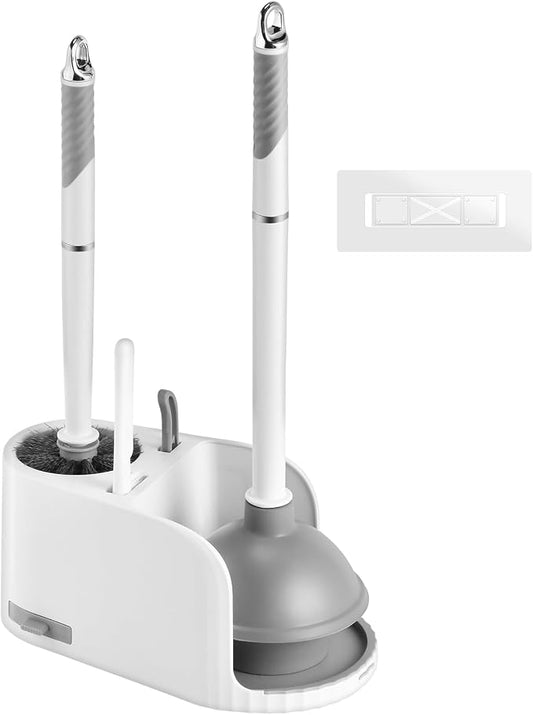 Toilet Brush and Plunger Set 4 in 1 Toilet Brush and Holder by Unknown
