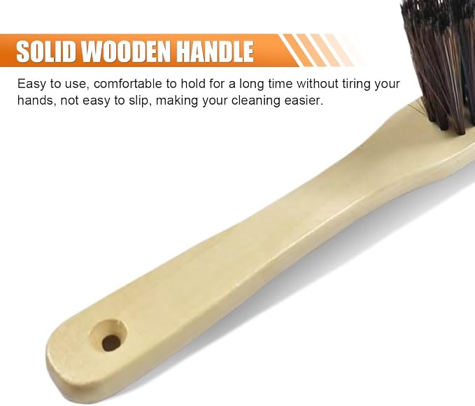 Wooden Auto Interior Dust Brush, Long Handle Car Detailing Brush, Air Vent - Image 5
