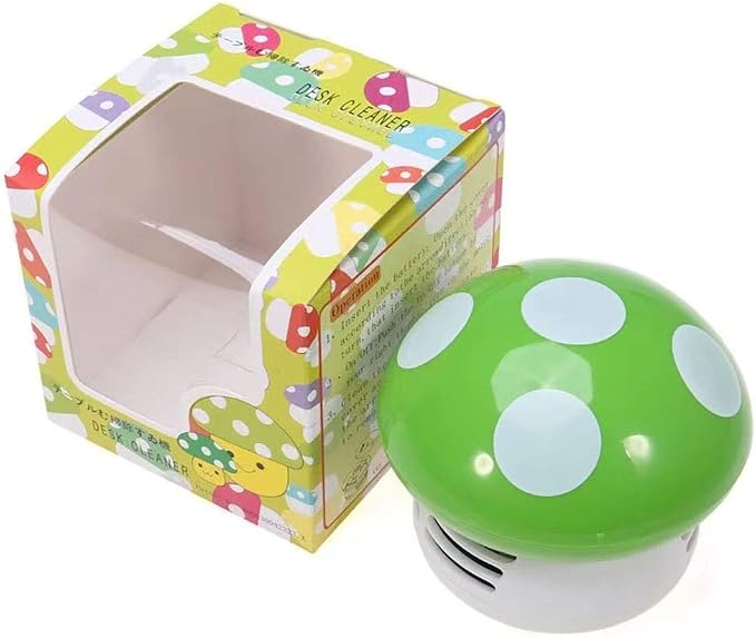 Aliotech Mini Cute Table Dust Vacuum Cleaner Mushroom Shaped Portable Corner - Image 4