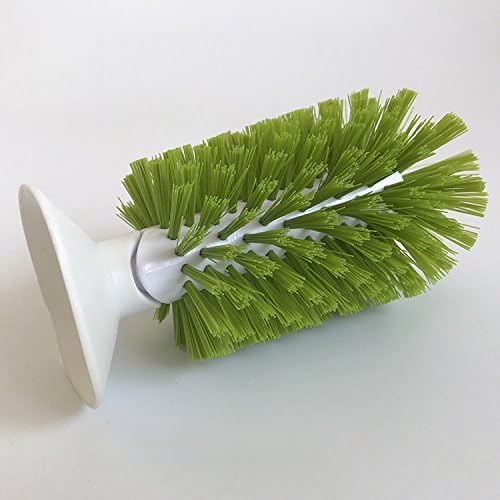 Brush-Up Glass Brush with Suction Cup Upright Stays in Sink Bristle Scrub - Image 9