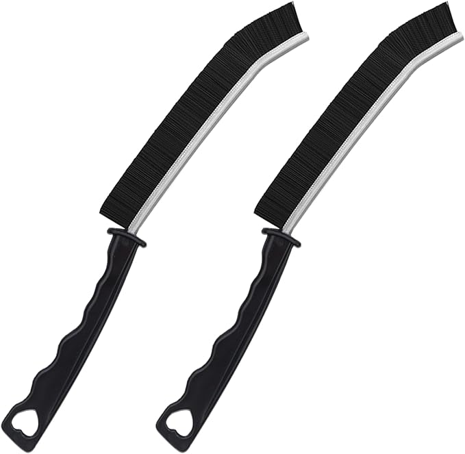 2pcs Hard Bristle Crevice Brush, Gap & Grout Cleaner, Tile & Kitchen Window by saizone