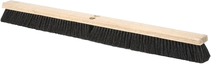 PRO SOURCE Extra-Wide 36" Push Broom Head: Tampico Bristles in Threaded Wood by PROSOURCE