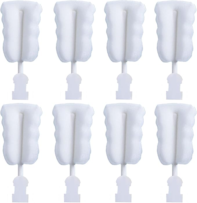 Bottle Brush Sponge Replacement Heads 8 Pack Durable Soft Sponge Brush Heads by INVODA