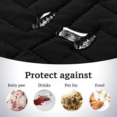 H.VERSAILTEX Reversible Loveseat Cover Furniture Protector Anti-Slip Water Resistant 2" Elastic Straps Couch Covers Pets Kids Fit Sitting Width Up to 54"(Oversized Loveseat: 75" x 98", Black/Grey)
