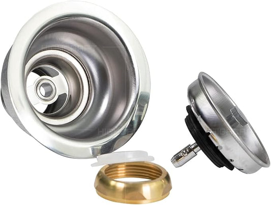 Highcraft 9754 Kitchen Sink Stainless Steel Drain Assembly - Image 2