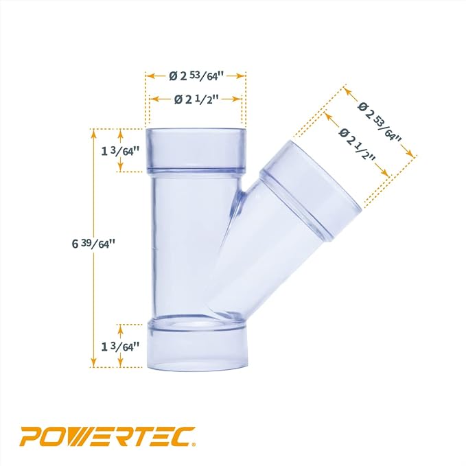 POWERTEC 2-1/2 Inch ID Y Fitting - Image 5