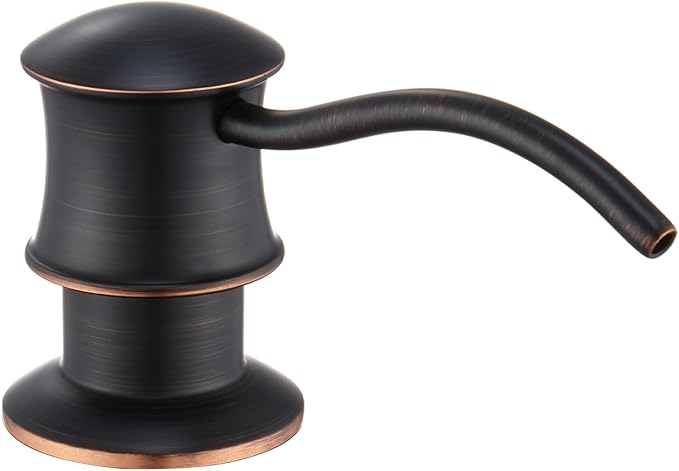 Built in Soap Dispenser for Kitchen Sink Countertop, Solid Brass Pump Head Long by WINKEAR