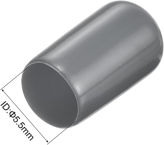 uxcell 20pcs Rubber End Caps 5.5mm ID Vinyl Round Tube Bolt Cap Cover Thread - Image 3