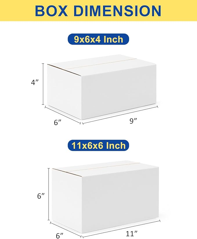 Assorted-Sizes-Shipping-Boxes-40-Pack: 9x6x4 & 11x6x6 - Image 2
