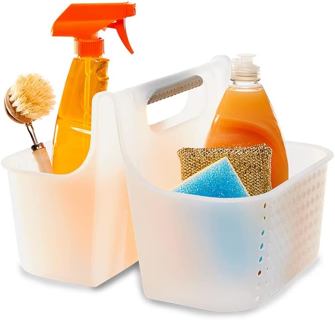 madesmart Large Soft Grip Tote, Under Sink Bathroom Storage, EPA Certified - Image 2