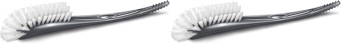 Philips AVENT Baby Bottle Brush | Nipple Cleaning | Grey | Pack of 2 | SCF145/18 by PhilipsAvent