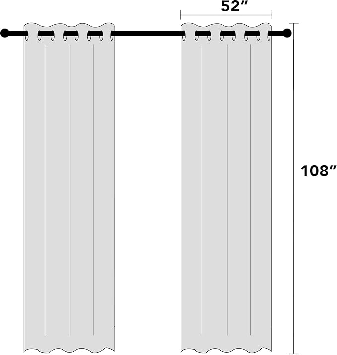 PrinceDeco Blackout Curtains 108 Inches Long 2 Panels Set for Bedroom Solid Thermal Insulated with White Liner Grommet Room Darkening Curtains & Drapes Luxury Decor for Living Room Nursery,Green Bay