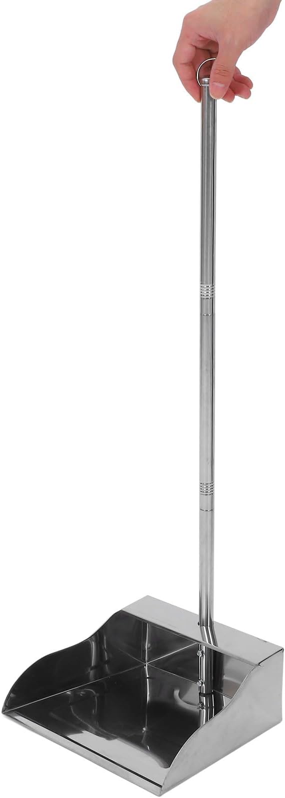 Stainless Steel Dustpan with Long Handle Large Heavy-Duty Garbage Shovel - Image 3
