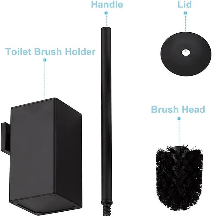 Toilet Brush and Holder Set Wall Mount or Freestanding KWQKEM Modern Toilet - Image 4