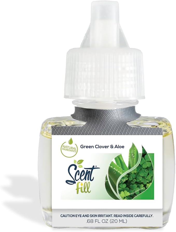 Scent Fill Green Clover & Aloe Plug in Air Freshener, Scented Oil Refills - Image 3