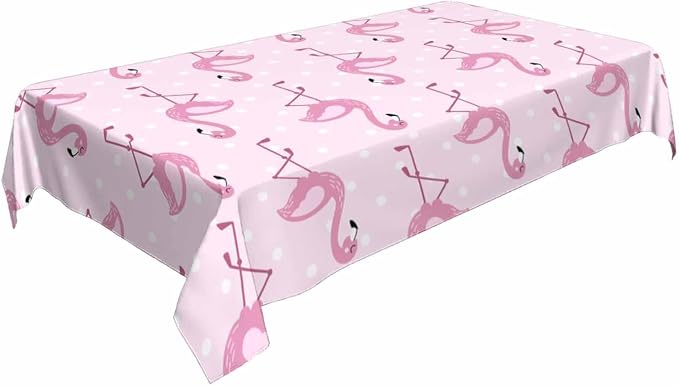 Pink Flamingo Table Cloth Rectangle Table Cute Elegant Flamingo - Image 2