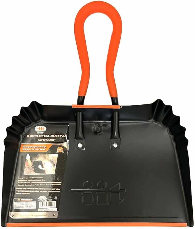 Jumbo Metal Dust Pan with Grip Dustpan Cleaning Supplies Does Not Chip or Bend by Unknown