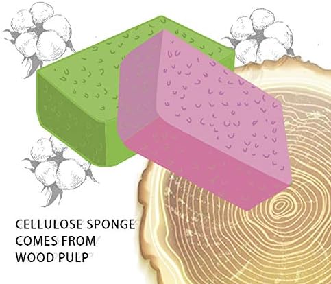 Cellulose Sponges Kitchen, for Washing Dishes, in Bulk, 24 Pack, 100% Natural - Image 7