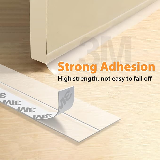 28.9 Ft Door Weather Stripping Door Seal Strip Tape, Silicone Door Draft Stopper - Image 4
