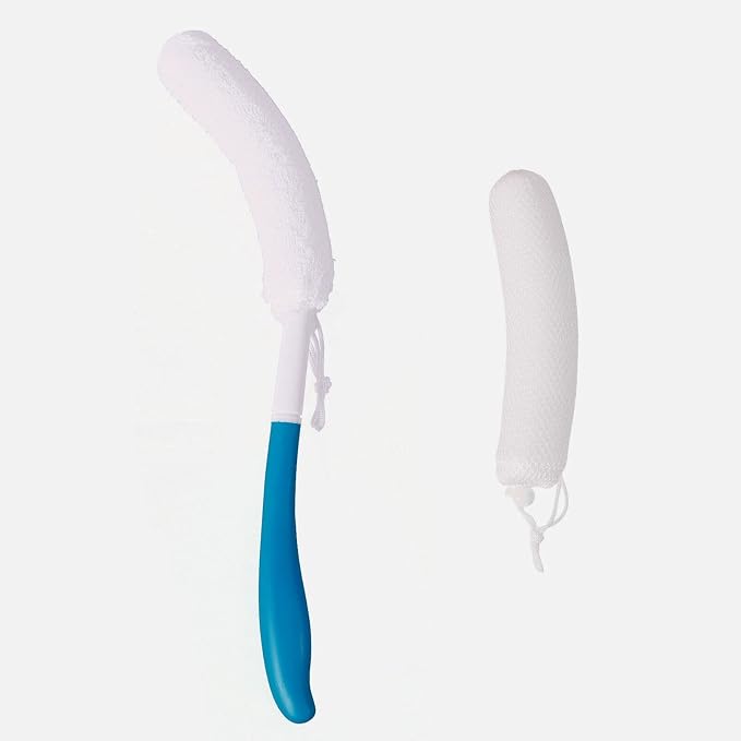 MagiDeal Vinyl Quote Me Long Anti-Slip Curve Handled Bath Body Brush, Easy Reach - Image 9