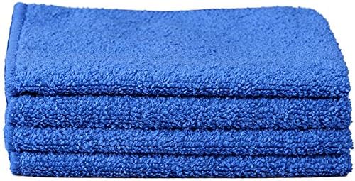 Unger 12” x 12” All-Purpose Microfiber Cloths, 4 Pack, Wet and Dry Cleaning by Unger