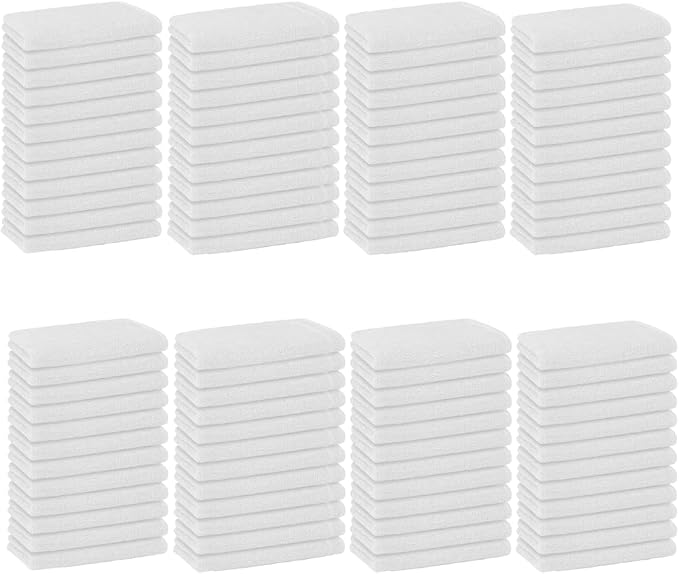 Basic Hand Towels 16x26 Inches – Bulk Pack of 96 – White Color – Soft and by TEXTILA