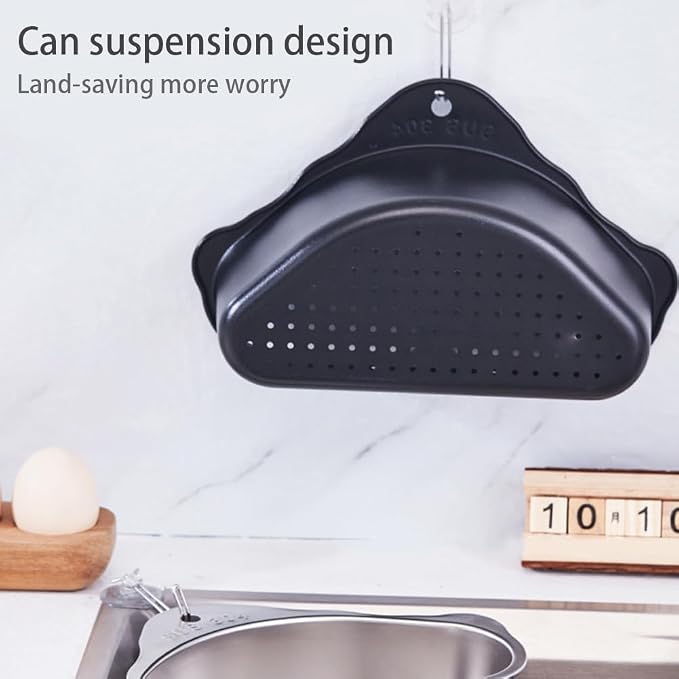 Triangle Sink Drainer Basket, Stainless Steel Triangular Sink Drain Shelf - Image 5