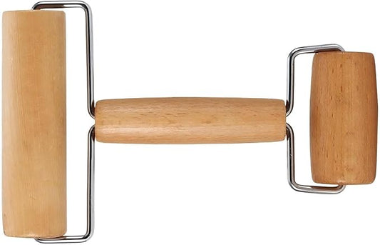 Small Wooden Rolling Pin for Baking, 7 Inch Mini Dough Roller, Non Stick Pizza by Magicdo