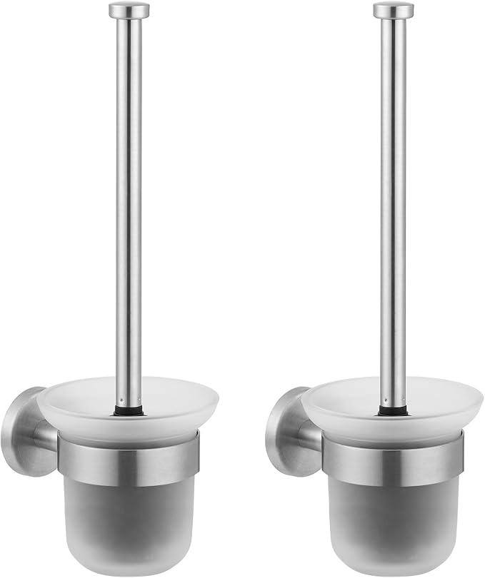 Dailyart Toilet Brush Holder Set: 2 Pack Bathroom Deep Cleaning by Dailyart
