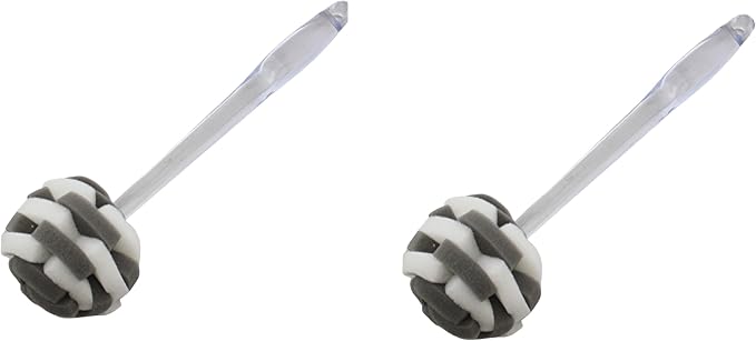 Glass Sponge Dish Brush with Handle – 11.5" Puff Head Kitchen Cleaning Brush by DependableIndustries