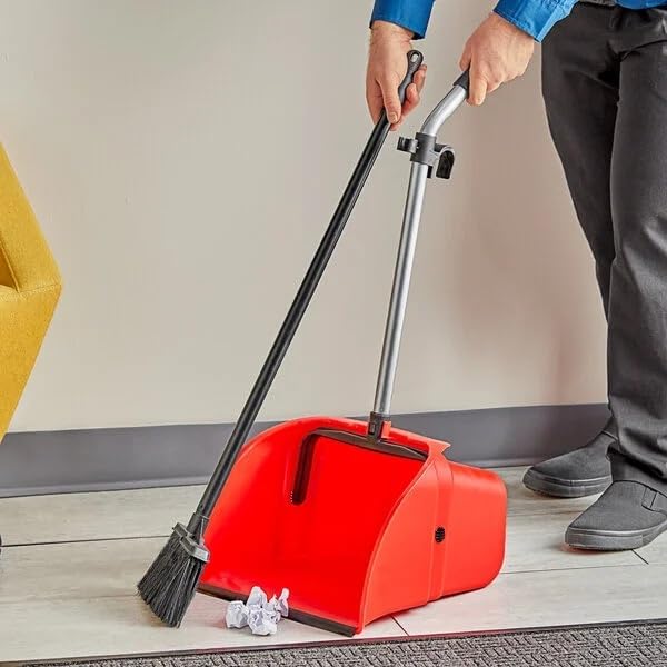Large Debris Dustpan, 16W x 14D inches, 24-inch Steel Handle - Image 2