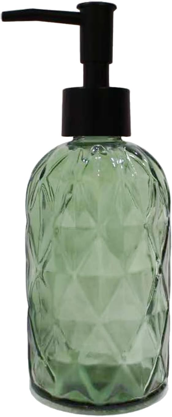 Green Glass Soap Dispenser by Unknown