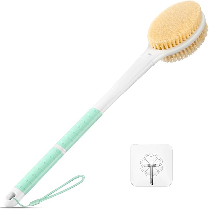 Back Scrubber Body Shower Brush: Anti Slip Long Handle Bath Brush by Rafow