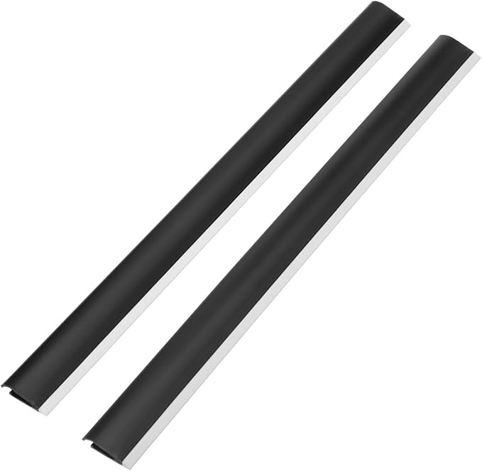 Dustpan Replacement Edge Strips 2 Pack Plastic Rubber Lip by Healeved
