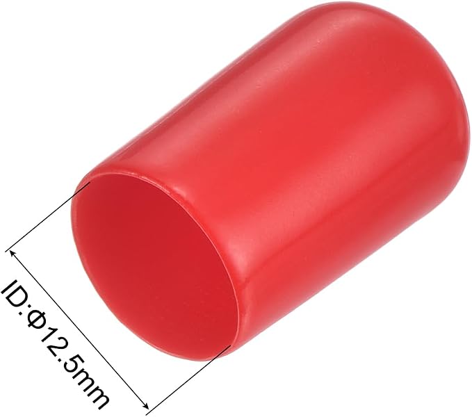 uxcell 20pcs Rubber End Caps 12.5mm ID Vinyl Round Tube Bolt Cap Cover Thread - Image 3