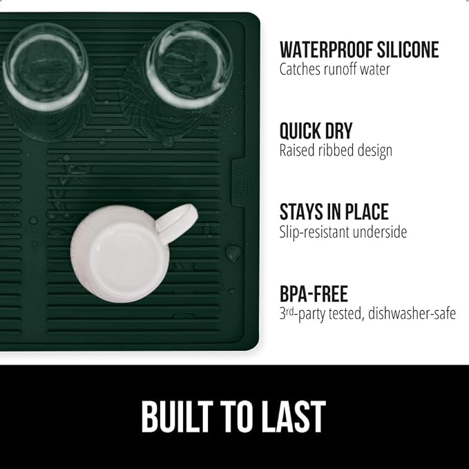 GORILLA GRIP 100% BPA-Free Silicone Dish Drying Mat - Image 2