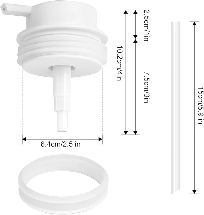 Liquid Soap Dispenser Pump 2pcsHead Replacement Spare Plastic Pump Bathroom - Image 3