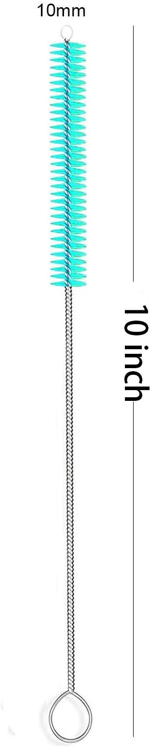 Long Straw Brush, Nylon Pipe Tube Cleaner 10-ihch X 2/5-inch Set of 10 - Image 2