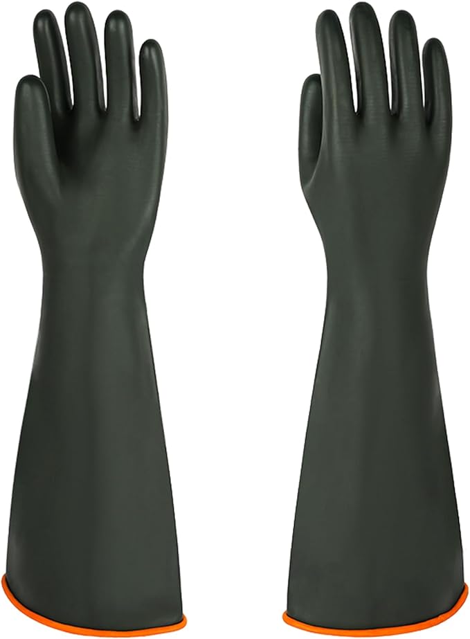 Heavy Latex Chemical Resistant Gloves by GOLVESHELPYOUIMPROVELIFE